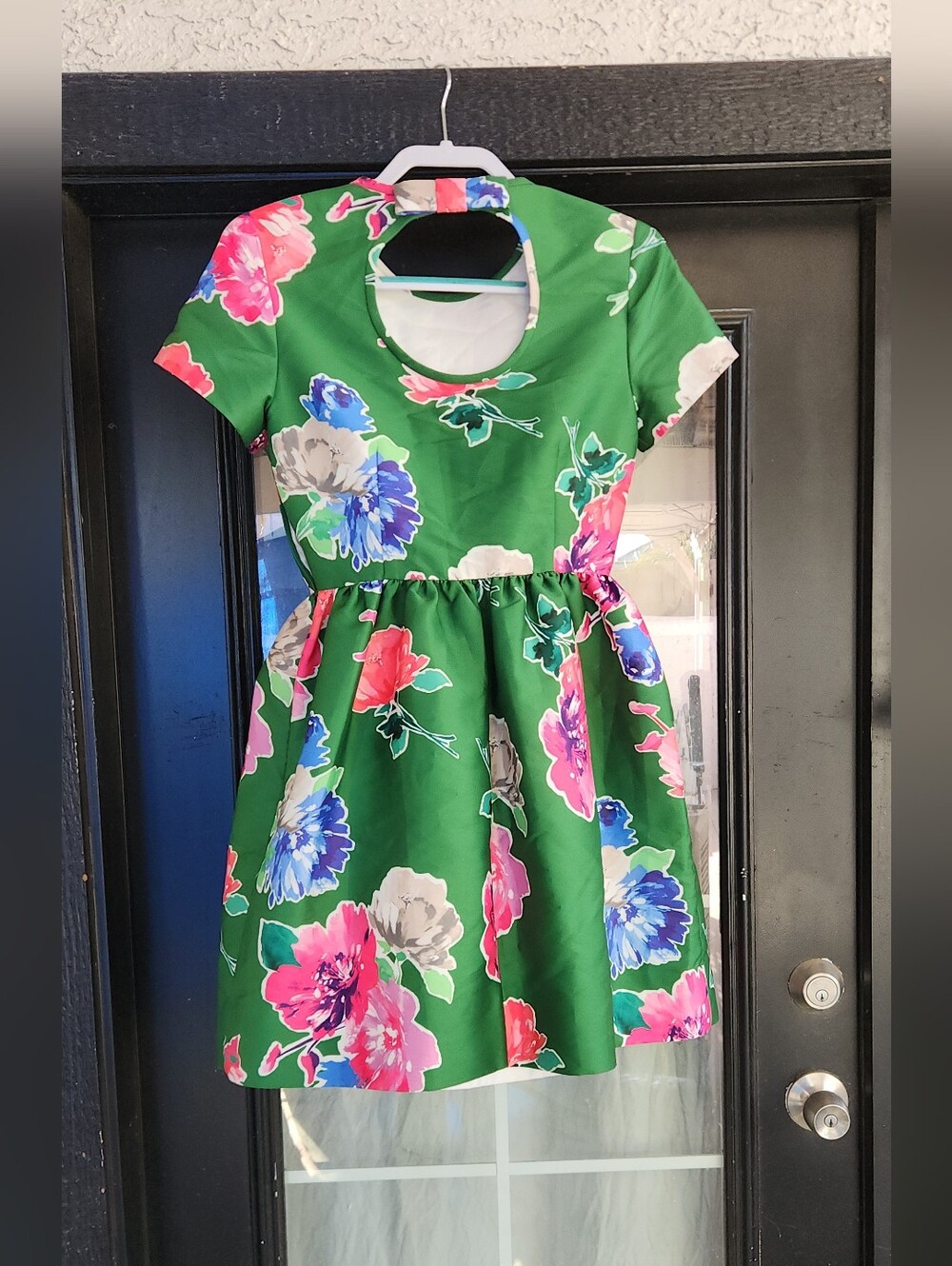 kate spade Green Dress with Pink & White Floral Print - Picture 4 of 5